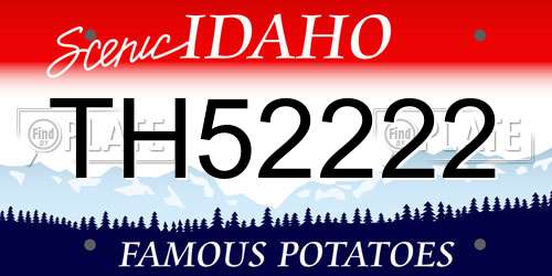 TH52222 Idaho License Plate