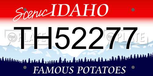 TH52277 Idaho License Plate