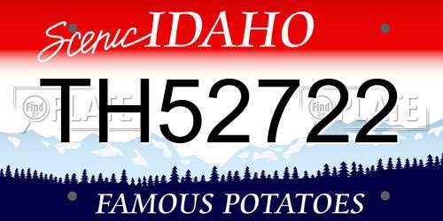TH52722 Idaho License Plate