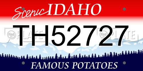 TH52727 Idaho License Plate