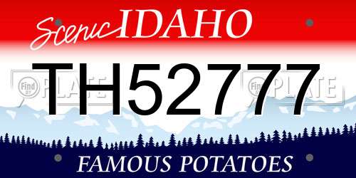 TH52777 Idaho License Plate