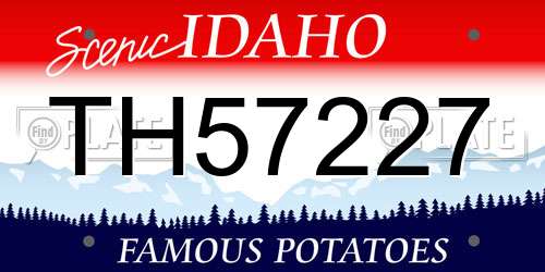 TH57227 Idaho License Plate