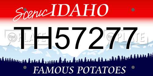 TH57277 Idaho License Plate