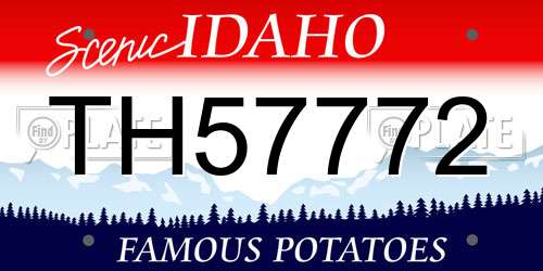 TH57772 Idaho License Plate