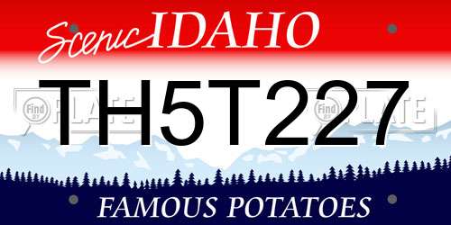 TH5T227 Idaho License Plate