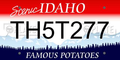 TH5T277 Idaho License Plate