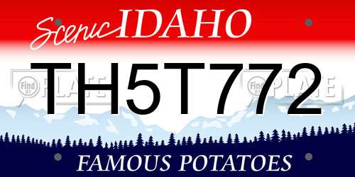 TH5T772 Idaho License Plate