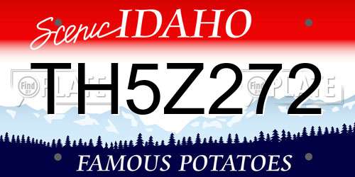 TH5Z272 Idaho License Plate