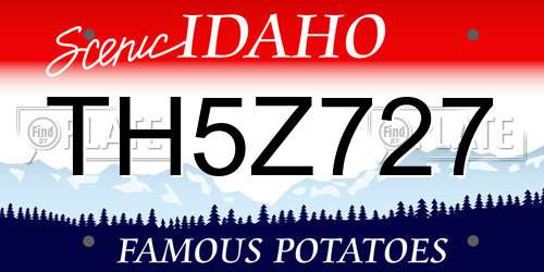 TH5Z727 Idaho License Plate