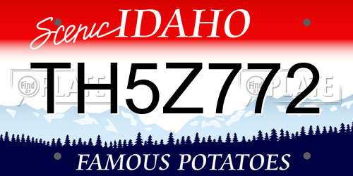 TH5Z772 Idaho License Plate
