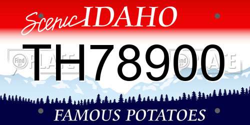TH78900 Idaho License Plate