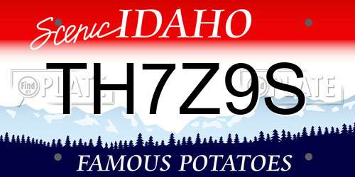TH7Z9S Idaho License Plate
