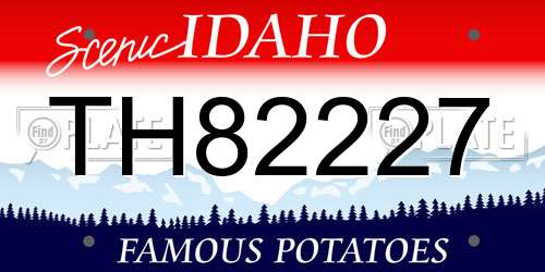 TH82227 Idaho License Plate