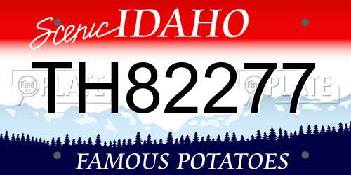 TH82277 Idaho License Plate