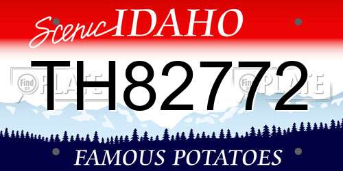 TH82772 Idaho License Plate