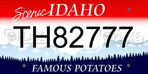 TH82777 Idaho License Plate
