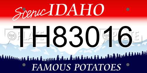 TH83016 Idaho License Plate