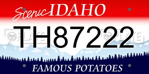 TH87222 Idaho License Plate