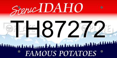 TH87272 Idaho License Plate