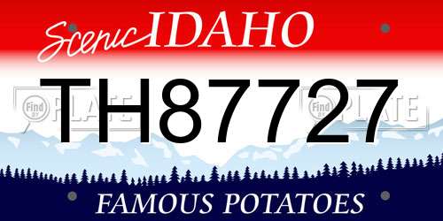 TH87727 Idaho License Plate