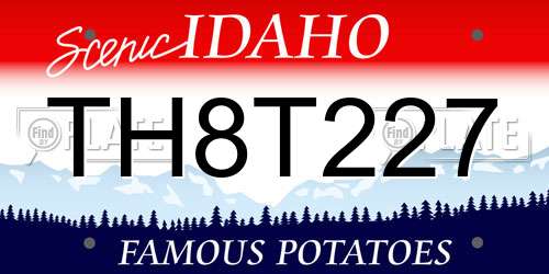 TH8T227 Idaho License Plate