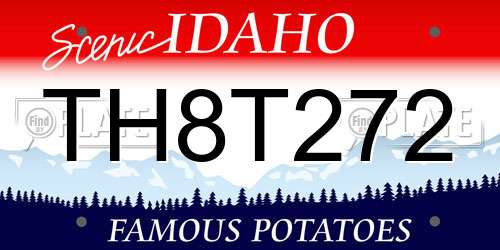 TH8T272 Idaho License Plate