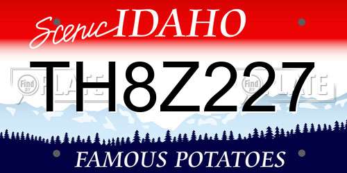 TH8Z227 Idaho License Plate