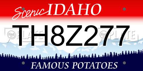 TH8Z277 Idaho License Plate