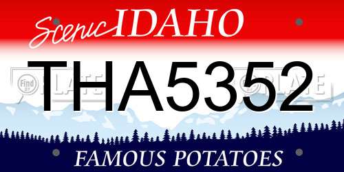THA5352 Idaho License Plate