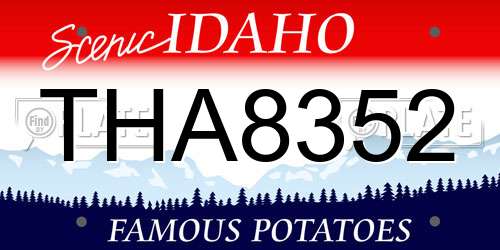 THA8352 Idaho License Plate