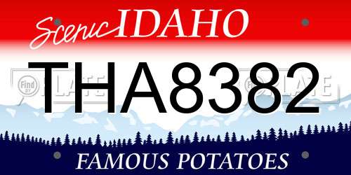 THA8382 Idaho License Plate