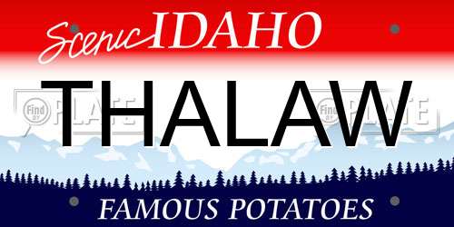 THALAW Idaho License Plate