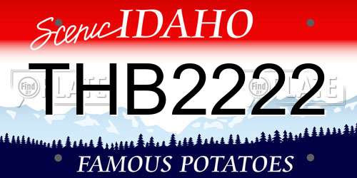 THB2222 Idaho License Plate
