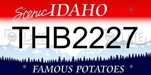 THB2227 Idaho License Plate
