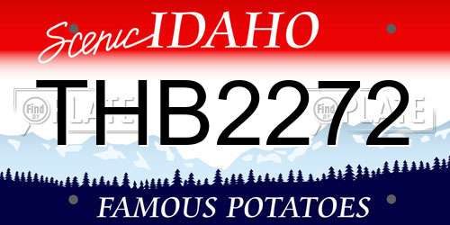 THB2272 Idaho License Plate