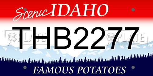 THB2277 Idaho License Plate