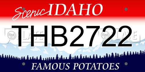 THB2722 Idaho License Plate