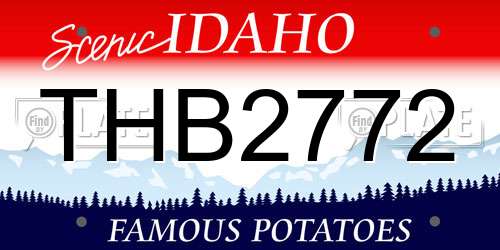 THB2772 Idaho License Plate