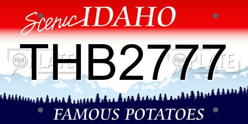 THB2777 Idaho License Plate