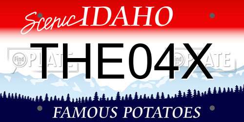 THE04X Idaho License Plate