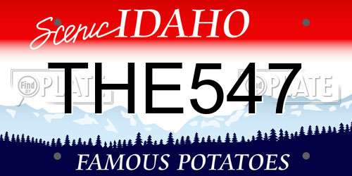 THE547 Idaho License Plate