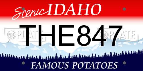 THE847 Idaho License Plate