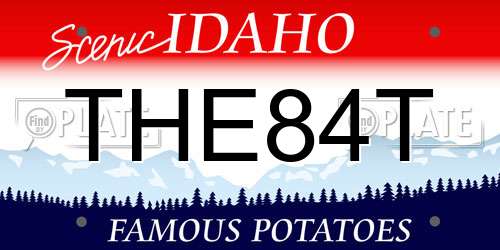 THE84T Idaho License Plate