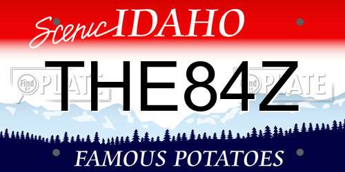 THE84Z Idaho License Plate