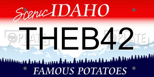 THEB42 Idaho License Plate
