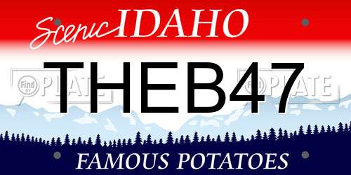 THEB47 Idaho License Plate