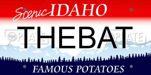 THEBAT Idaho License Plate