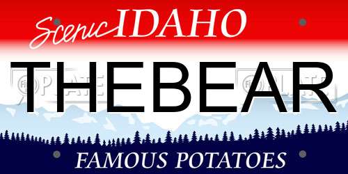 THEBEAR Idaho License Plate