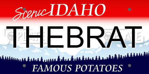THEBRAT Idaho License Plate