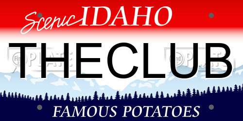 THECLUB Idaho License Plate